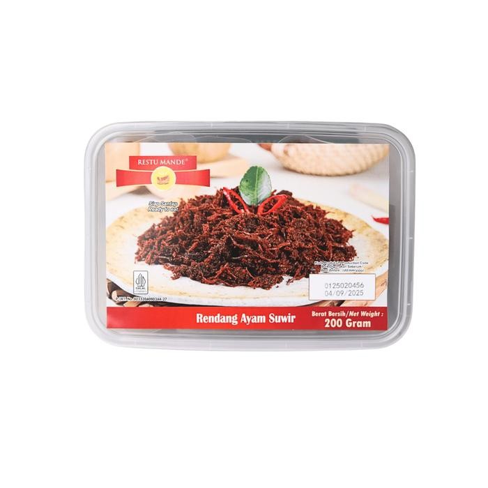 

Baru Rendang Suir Ayam Restu Mande 200gr Makanan Siap Saji