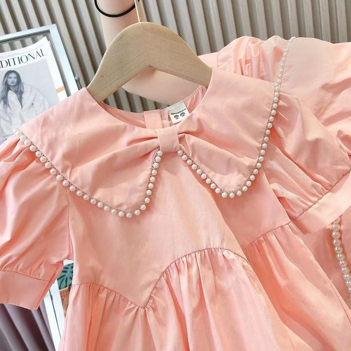 Ashley Pearl Dress Dress Anak Perempuan Baju Jalan Anak