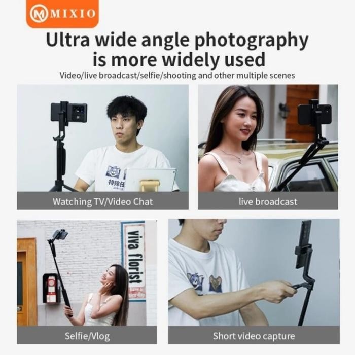 Mixio A66 - 160Cm Tongsis Bluetooth Selfie Stick Tripod With Led Light