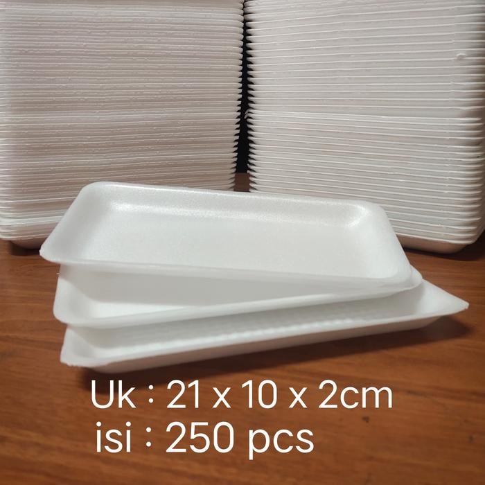 NEW FOAM TRAY TR6 STYROFOAM WADAH BUAH MAKANAN - ISI 250 PCS