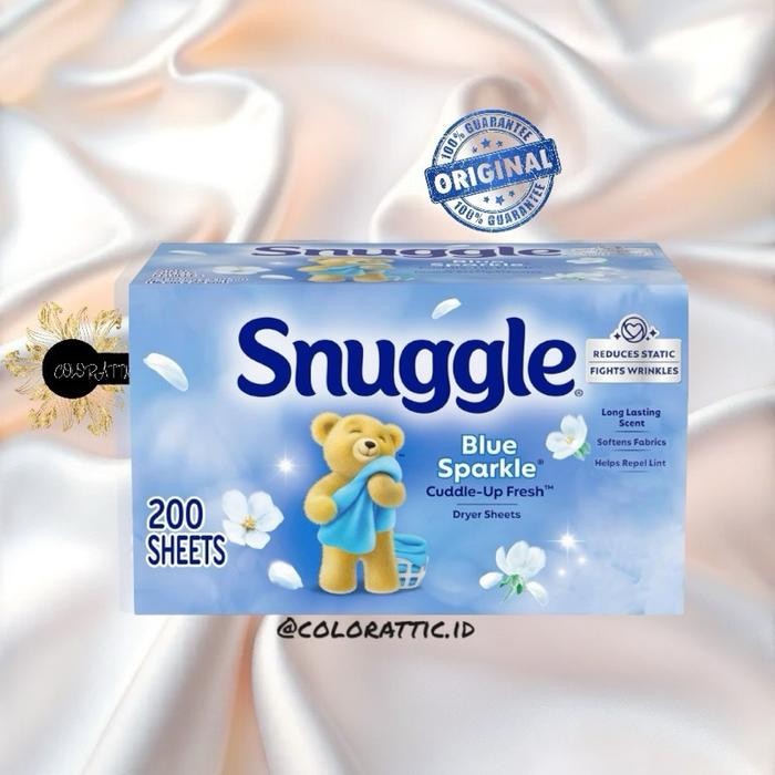 

Snuggle Lembar Pengering Pakaian, Aroma Segar Tahan Lama, Pengurang Kusut, Pengontrol Statis, Aman