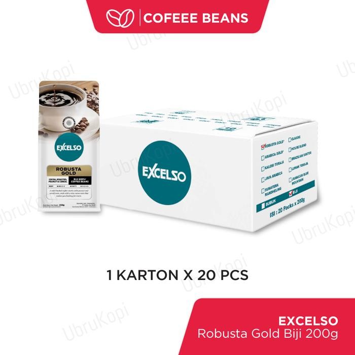 

Kopi Excelso Robusta Gold Biji 200gr 1 Karton