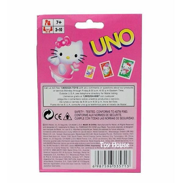 Mainan Anak Kartu Uno Karakter Hello Kitty / Uno Card Games