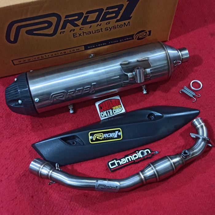 Knalpot ROB1 Standar Racing Stainless Megabomb Cup V PCX 160 PCX160