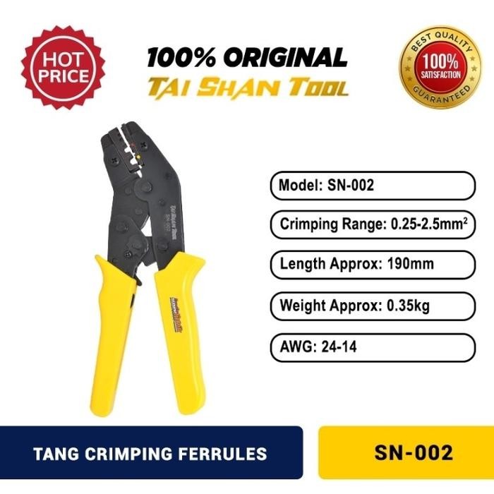 Tai Shan Crimping Tool Ferrule / Tang Press Scun Ferrules 0,25-35mm