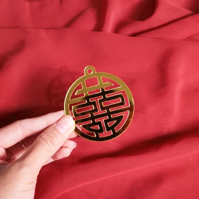 Shuang Xi Size Xs 6 Cm Mirror Gold