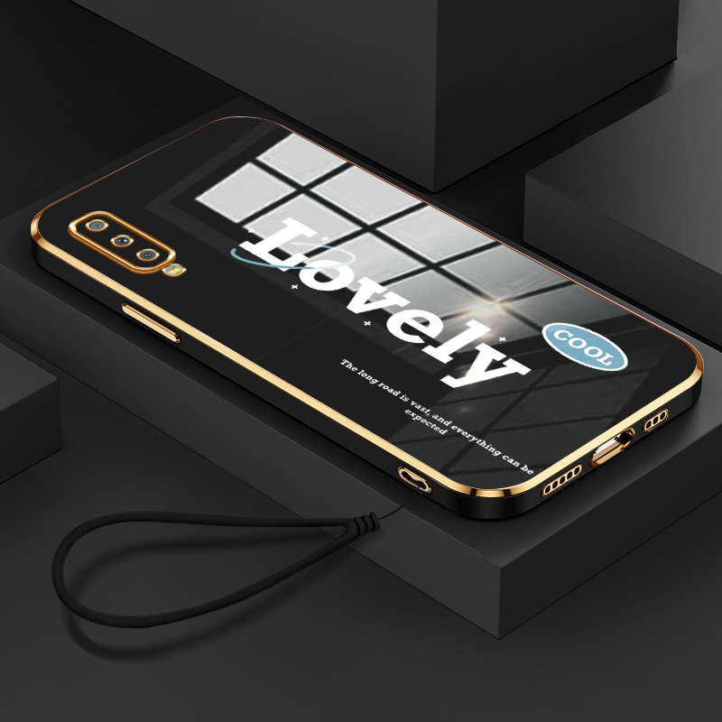 Casing Hp Untuk Samsung Galaxy A7 2018 Case Love Kasing Perlindun Anti-Drop airbag Kesing Silikon So