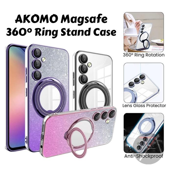 Case Samsung A54 / A52S 5G / A52 Magsafe Stand Ring Cover Casing Akomo