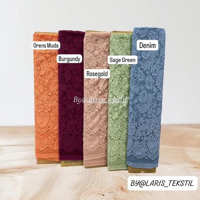 Bahan Kebaya Kain Brokat Semi Prancis/Brukat Semi France