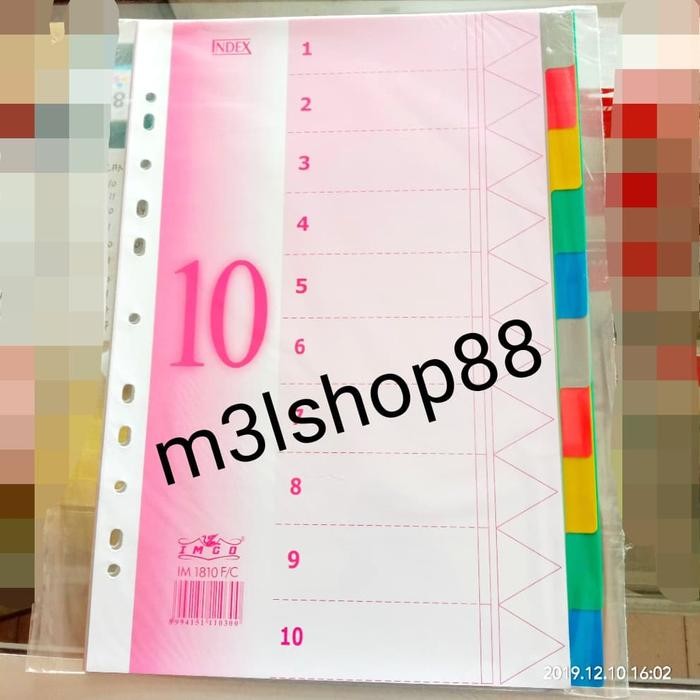 

ID DIVIDER INDEX UKURAN FOLIO-10 TABS