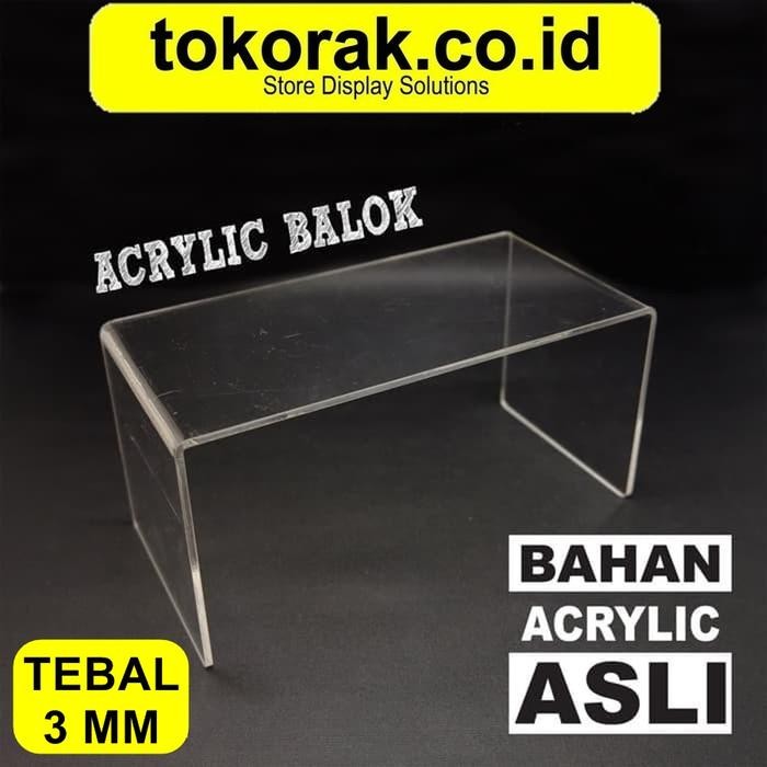 

ID ACRYLIC BALOK T.15CM AKRILIK MIKA TEMPAT SEPATU DOMPET TAS SERBAGUNA