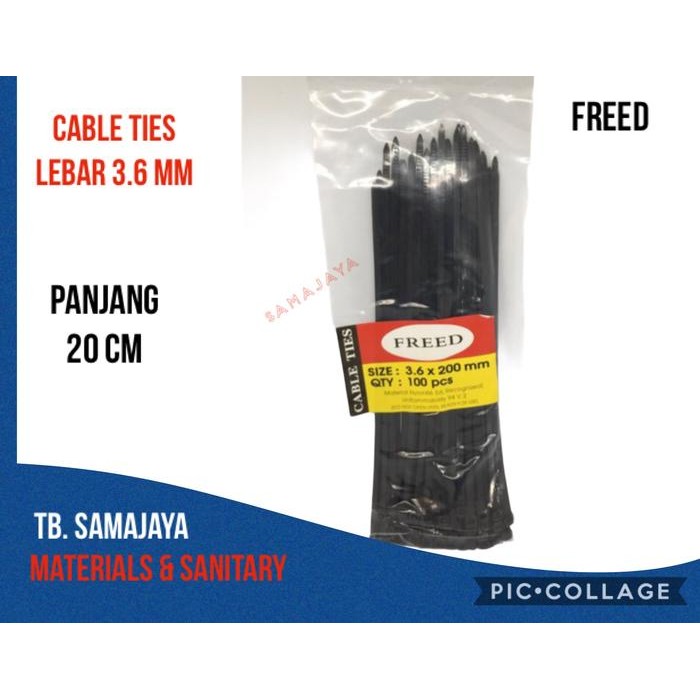 

ID TALI TIES WARNA HITAM . KABEL TIES 20 CM FREED . TEBAL 3,6 & KUAT .
