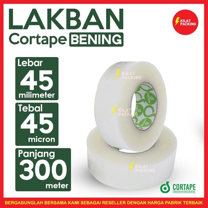 

ID LAKBAN BENING 45MM X 300 METER - LAKBAN JUMBO 2 INCH CORTAPE MURAH