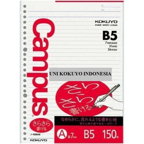 

KOIC Kokuyo Loose Leaf N-836Aen B5 - 7Mm 150 Lembar