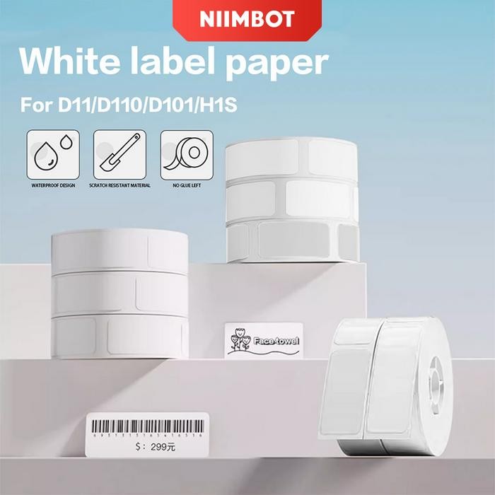 

KOIC Niimbot D11/D110/D101 Thermal Stiker Label Putih Tahan Air Anti-Minyak Anti-Gores