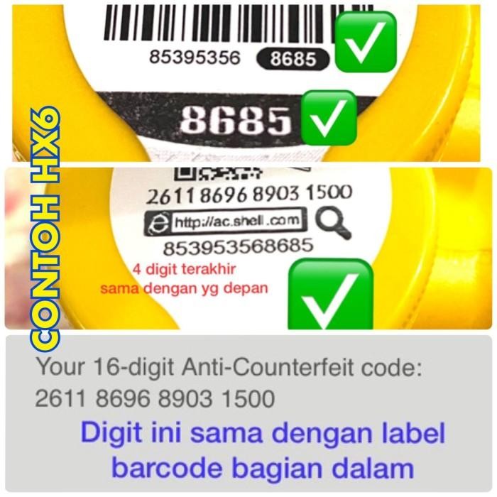 SHELL HELIX HX7 5W-40 1 LITER / SHELL HX7 PLUS 5W40 ASLI RESMI