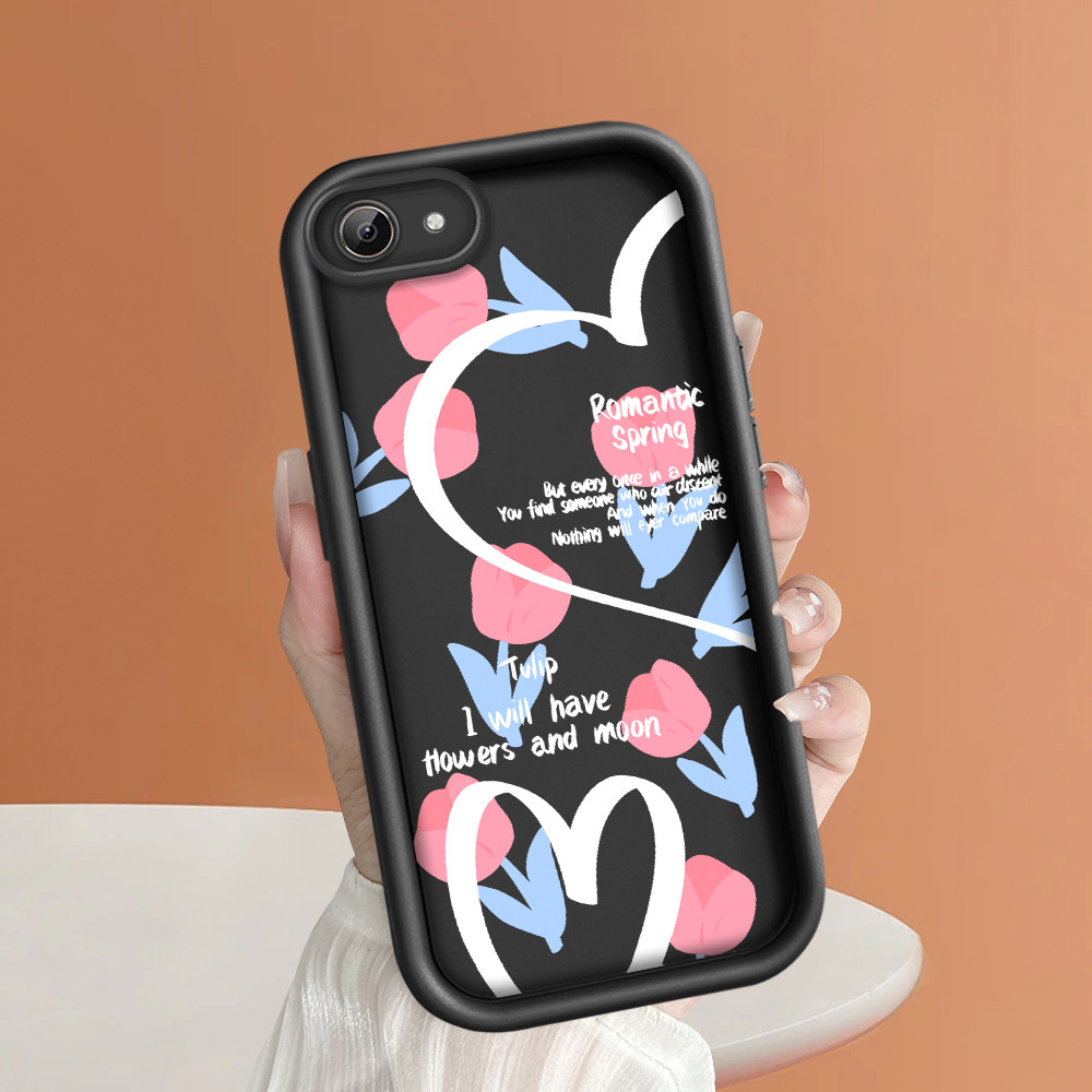 Casing Hp Untuk VIVO Y66 Y65 Phone Case Soft Cartoon Cute Kesing Softcase Cassing Imut Flower Cesing