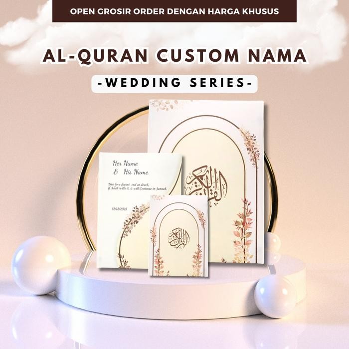 Terbaru Al-Quran Custom Nama - Wedding Series / Seserahan / Akad / Hadiah