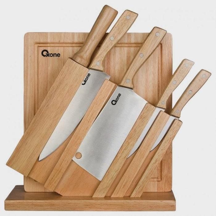 Oxone OX95 Wooden Knife Set Pisau Dapur