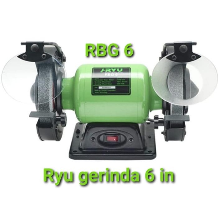 Terbaru - Ryu Mesin Gerinda Gurinda Duduk Bench Grinder 6 Inch