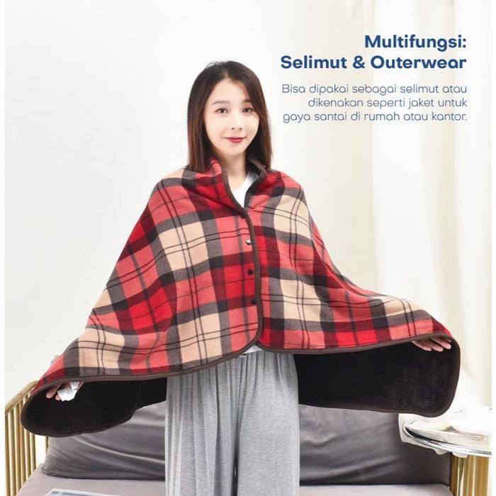 Turu Boss - Unitwo Id [Jaket Selimut/Blanket Kerja] Jaket Outer Selimut Flace Reversible Blanket