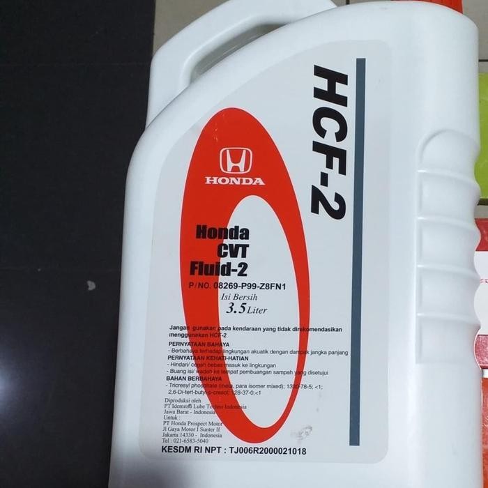 Terbaik Oli Transmisi Transmission Mobil Matic At Honda Automobile Hcf 2 Hcf-2 Hcf2 Cvt Fluid Galon