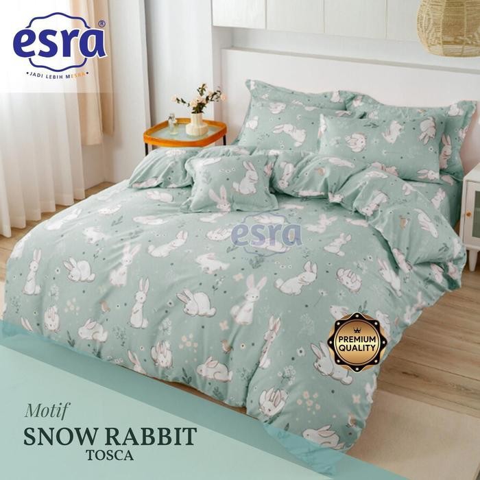 Sprei Only Motif Rabit Tosca Katun Lokal Esra 160X200X30 Sprei Aja Tanpa Sarung Bantal