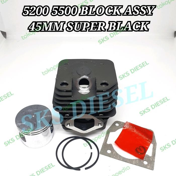 Ready oke] 5200 5500 568 588 598 Block Blok Boring Chainsaw Senso Mini 45mm Black