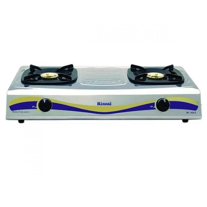 RINNAI KOMPOR GAS STAINLESS 2 TUNGKU RI-522E - SILVER
