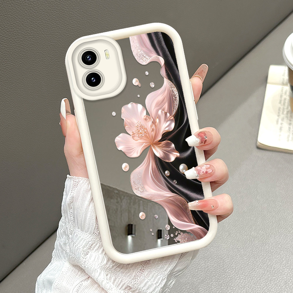 Casing Hp Untuk VIVO Y15S Y01 Y01A Y15A Y15C Cermin Softcase Case Phone Kesing Bunga 1173 JZ