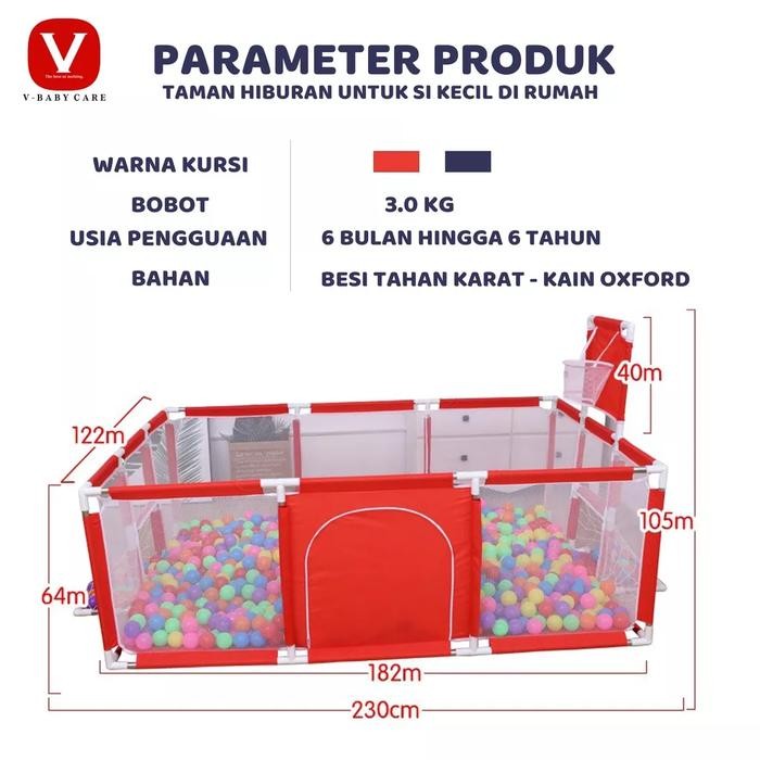 Pagar Bayi Kolam Mandi Bola Anak / Tempat Mandi Bola Anak / Mandi Bola