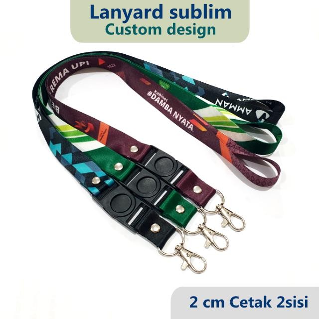 

New tali lanyard custom desain 2cm tali id card printing lanyard sublim