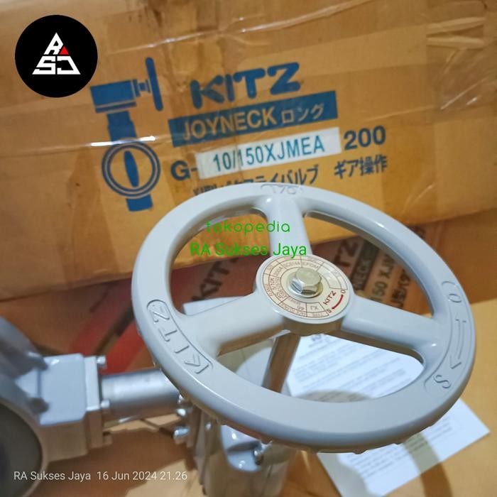 Unik Butterfly Valve Kitz 8 Inch Gear Operation Original 100% Terlariss 