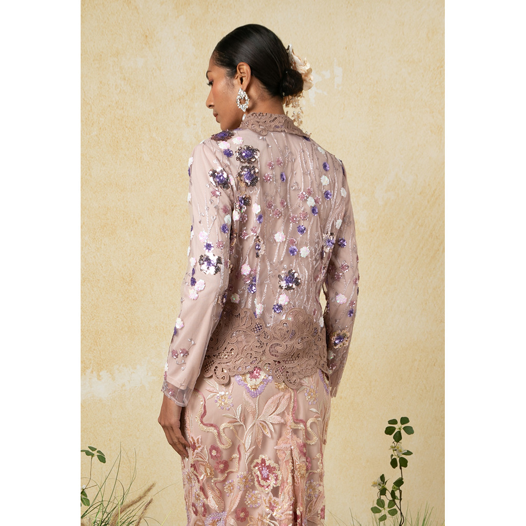 Zalia - Flora Boxy Sequin Top (Wanita) (PINK)