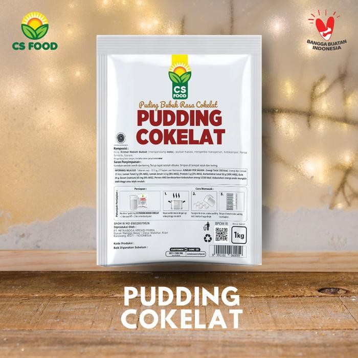 

LEZAT- Bubuk Instan Silky Puding Coklat 1Kg Pudding Lembut Pudot Cs Food