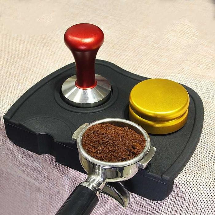 ID'' SILICONE HOLDER MAT TAMPER KOPI ESPRESSO BARISTA - BLACK MESIN ESPRESSO OTOMATIS