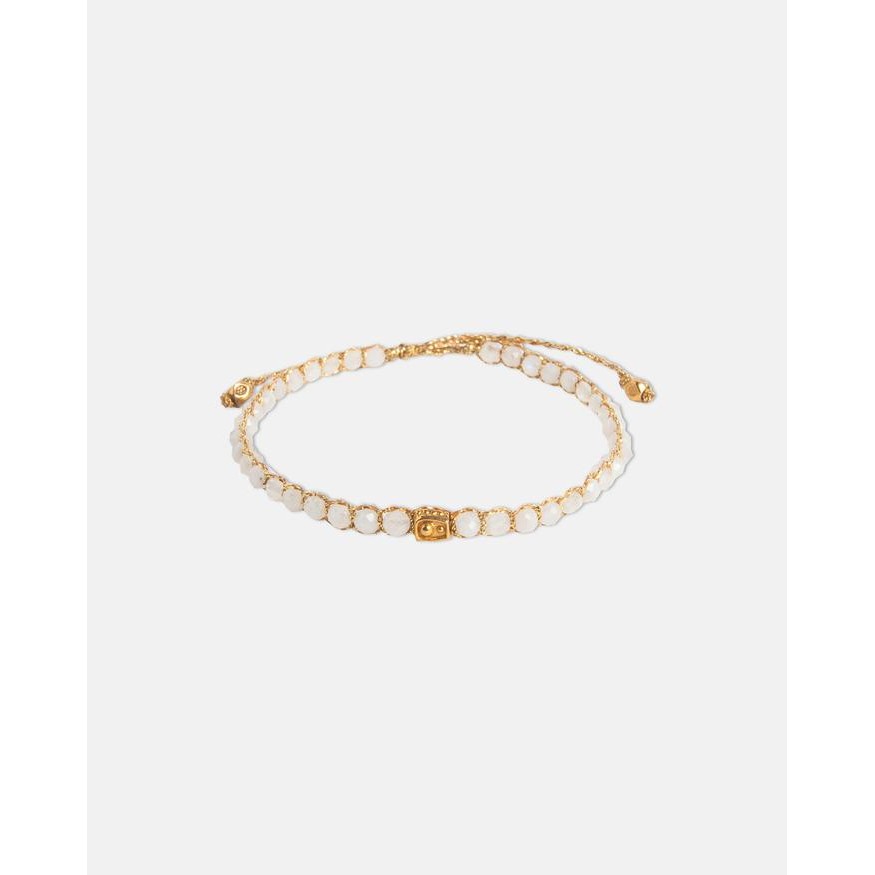 

Moonstone Tali warna Gold Semi precious stone Gemstones Bracelet for Women Aesthetic Samapura
