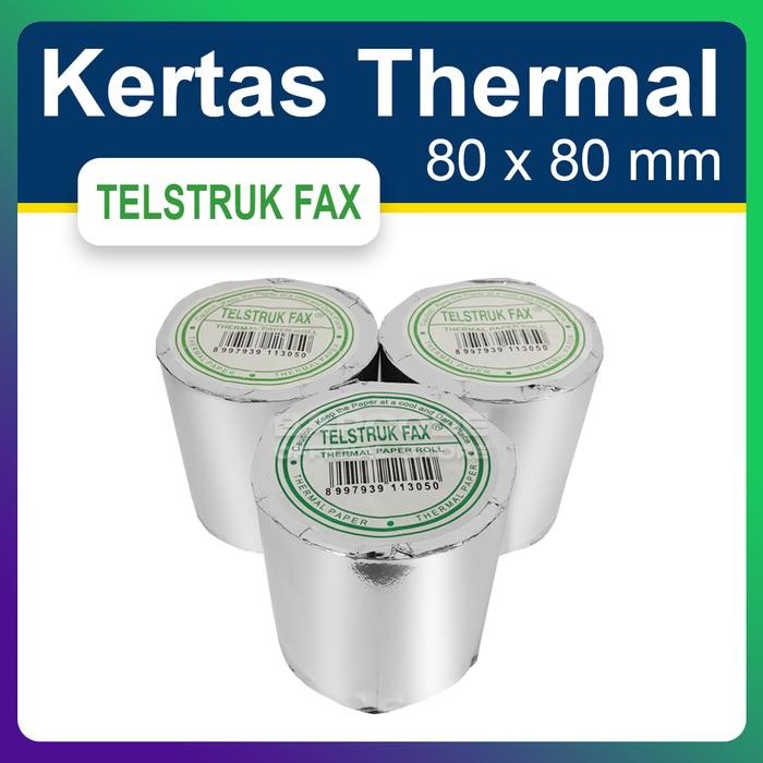 

Kertas Thermal Telstruk Fax Ukuran 80x80mm / 80x80 / 80 x 80 mm
