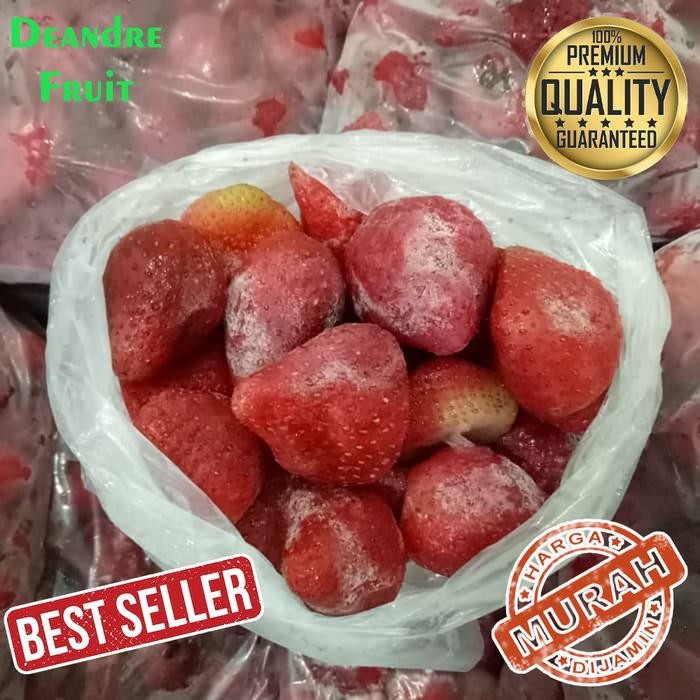 

NATURE- Promo Murah 1Kg Buah Strawberry Frozen Stroberi Beku Import Grade
