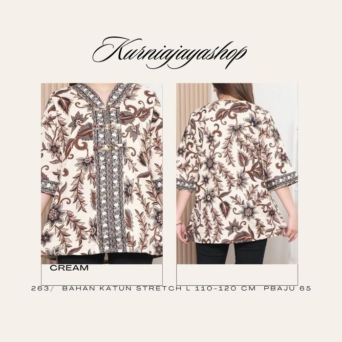 atasan blouse batik super jumbo 373bay