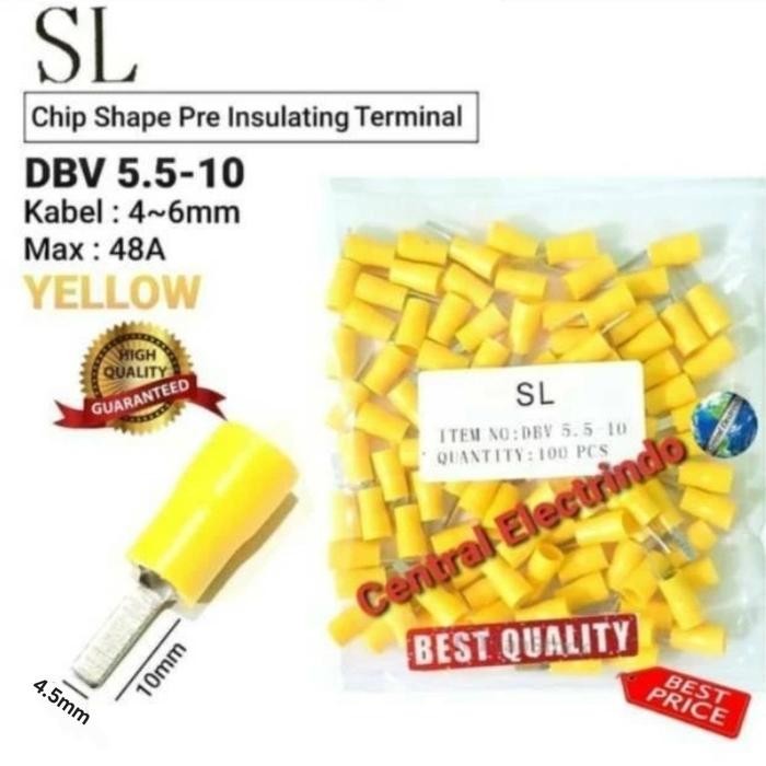 Skun Kabel Chip Dbv 5.5-10 Kuning.