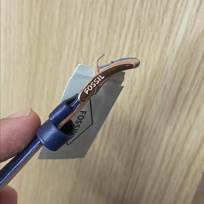 Me3029 Grant Skeleton Dial Navy Blue Leather Original