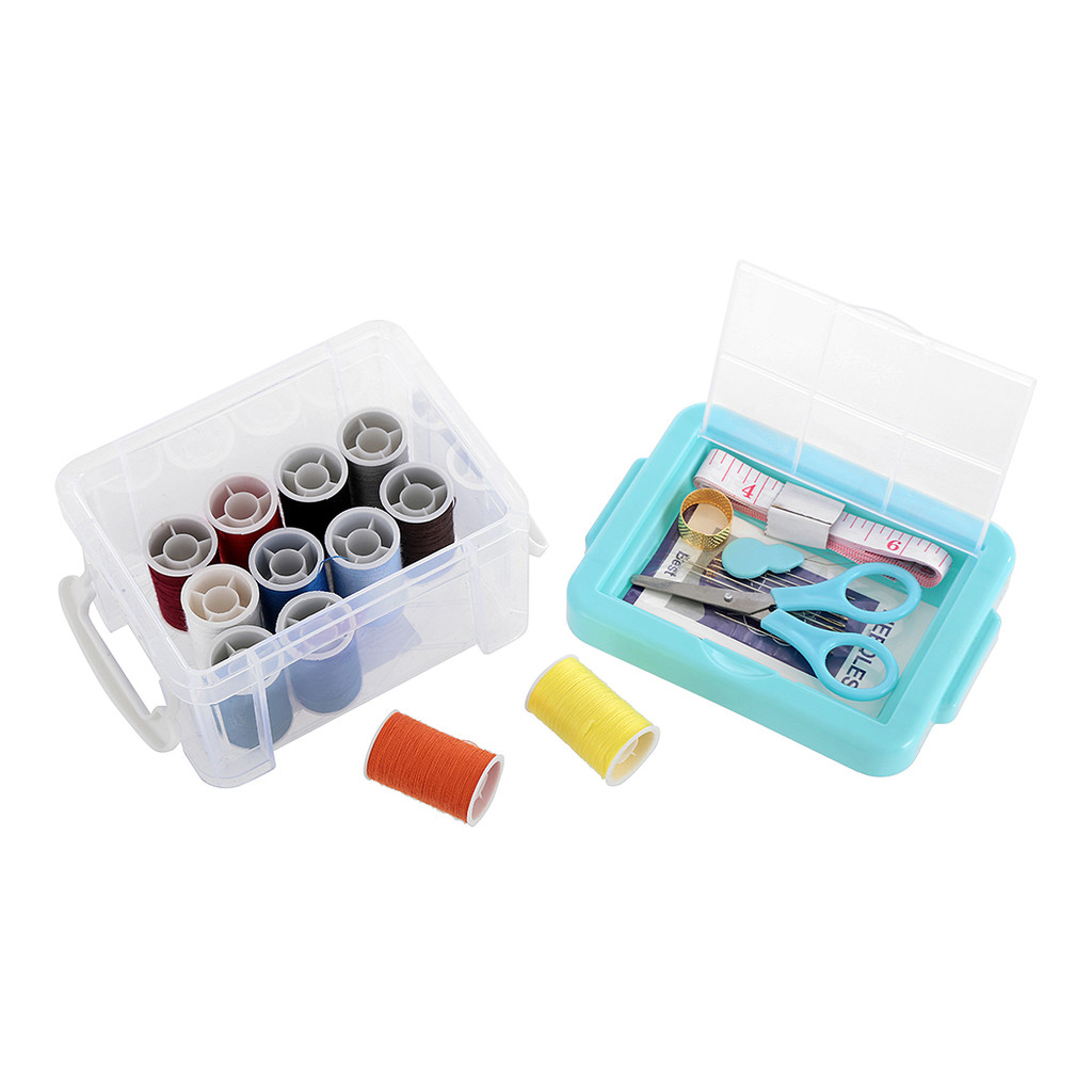 Sewing Set MINISO 12-color Needlework Box Set Alat Jahit Portable Set Benang Jahit