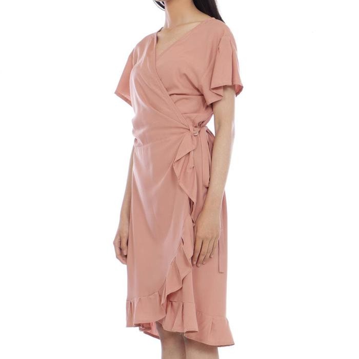 ORIGINAL BiWi - Daster Rayon Bali Ruffle Dress Rempel Midi Kimono Pendek READY STOCK