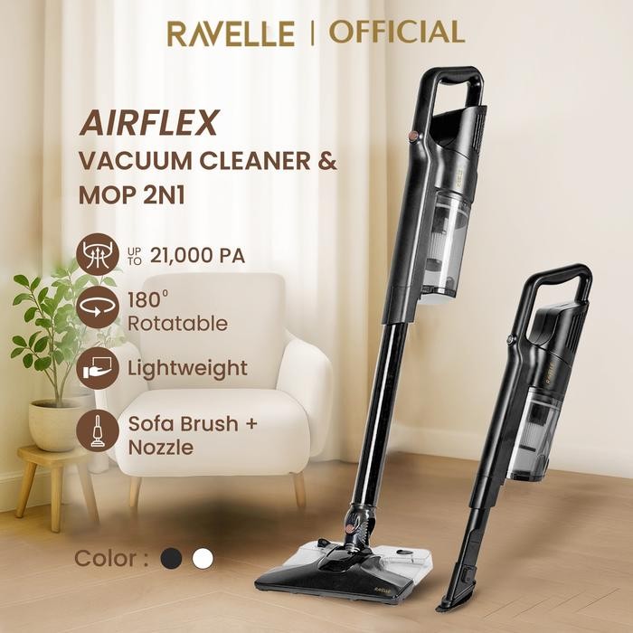 Siap Kirim Ravelle Airflex Vacuum Cleaner & Mop 2In1 - Pembersih Lantai + Pel Elektrik