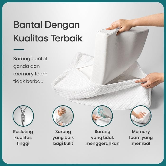 Siap Kirim Snoro Contour Memory Foam Premium Pillow Ortopedi