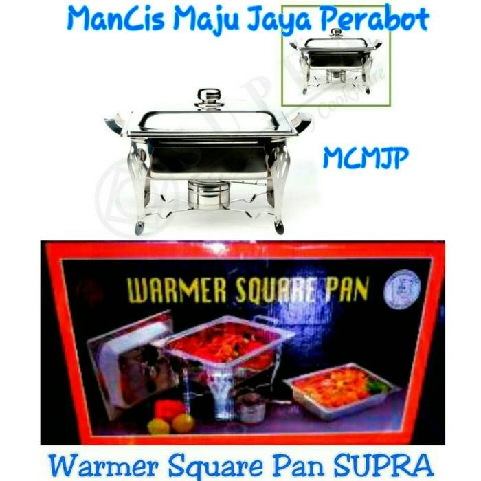 Tersedia Warmer Square Pan Supra Pemanas Prasmanan Stainless Steel