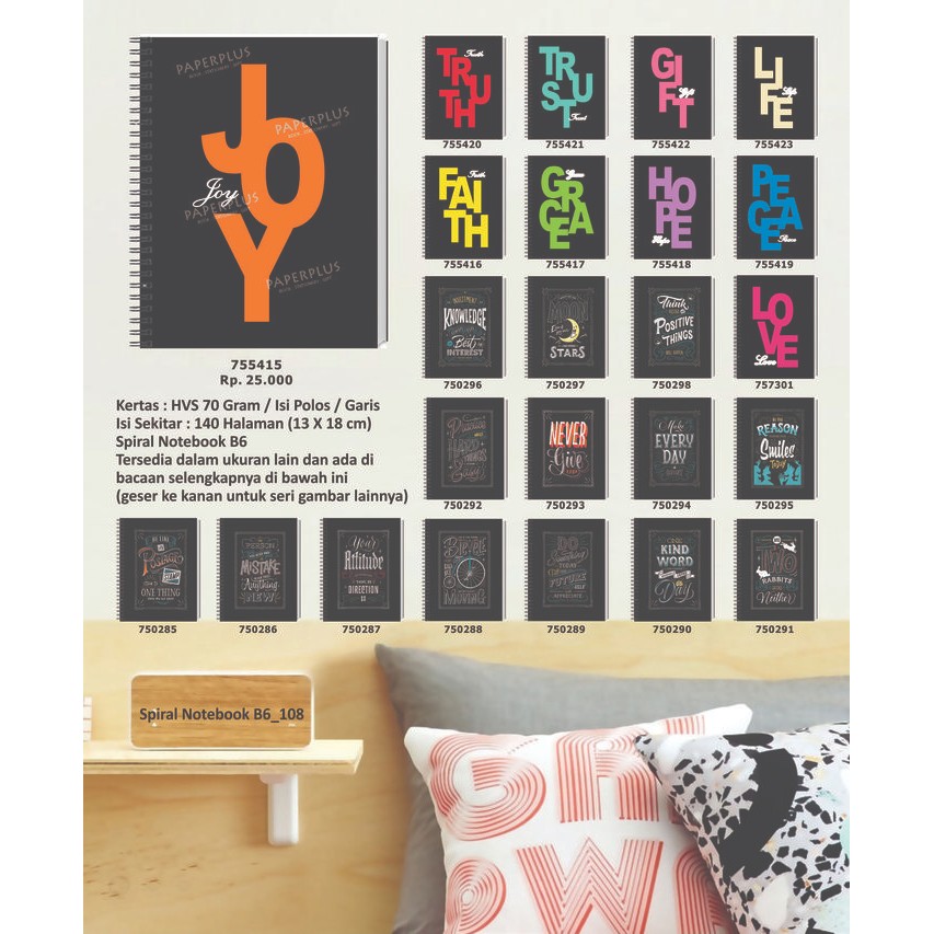 

Khusus Grab! Notebook Spiral B6 Joy