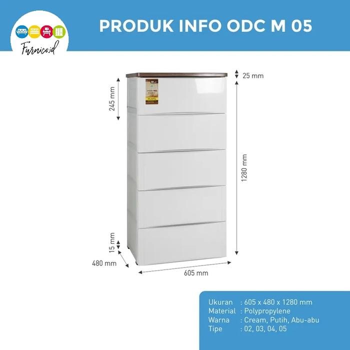 Olymplast Drawer 5 Susun Lemari Plastik Laci 5 Odc M 05 Diy Kode 499