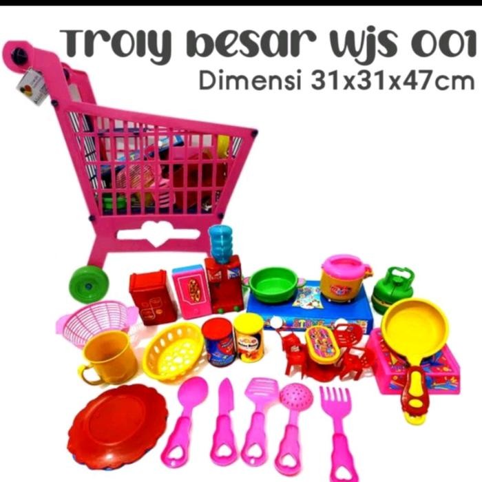Mainan Anak Viral Mainan Anak Perempuan Troli Isi Alat Masak Masakan Mainan Anak Trolley Jumbo